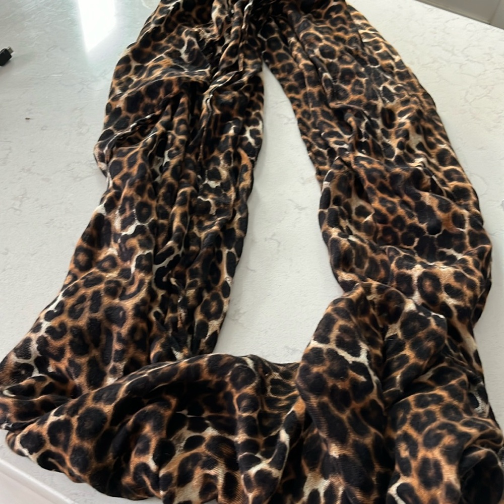 Leopard print infinity scarf